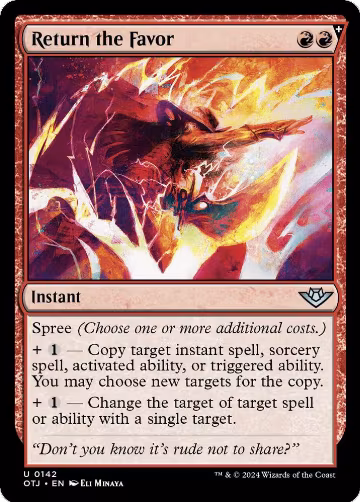 Return the Favor (142), Outlaws of Thunder Junction — Magic card price