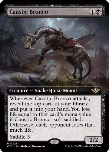 Caustic Bronco (Extended Art) (324), Outlaws of Thunder Junction — Magic card price
