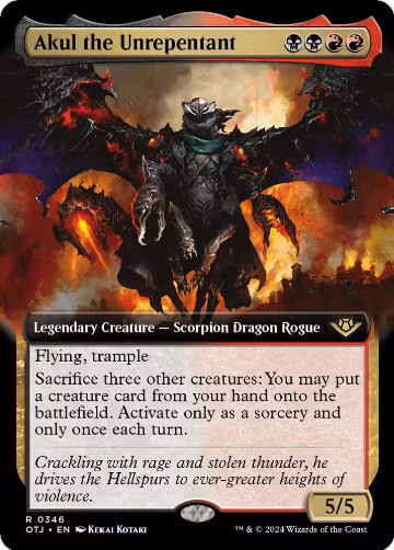 Akul the Unrepentant (Extended Art) (346), Outlaws of Thunder Junction — Magic card price