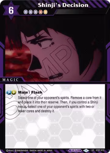 Shinji's Decision (ST07-015), Starter Deck 07: Destined Assault — Battle Spirits card price
