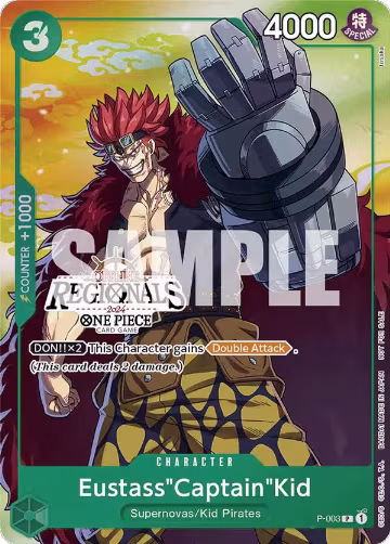 Eustass"Captain"Kid (Offline Regional 2024 Vol. 2) [Participant] (P-003), One Piece Promotion Cards — One Piece card price