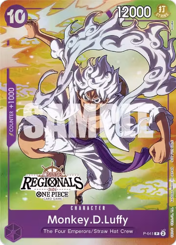 Monkey.D.Luffy (041) (Online Regional 2024 Vol. 2) [Participant] (P-041), One Piece Promotion Cards — One Piece card price