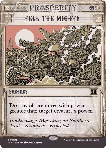 Fell the Mighty (1), Outlaws of Thunder Junction: Breaking News — Magic card price