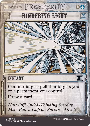 Hindering Light (46), Outlaws of Thunder Junction: Breaking News — Magic card price