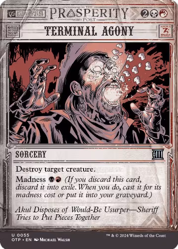 Terminal Agony (55), Outlaws of Thunder Junction: Breaking News — Magic card price