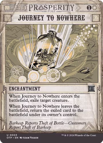 Journey to Nowhere (3), Outlaws of Thunder Junction: Breaking News — Magic card price