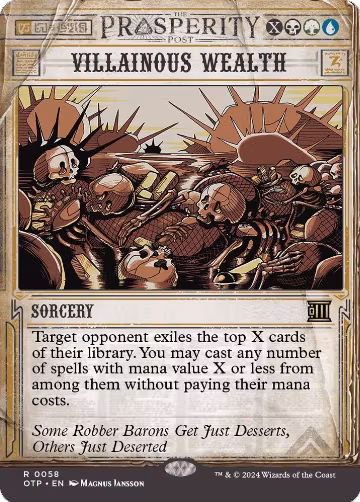 Villainous Wealth (58), Outlaws of Thunder Junction: Breaking News — Magic card price