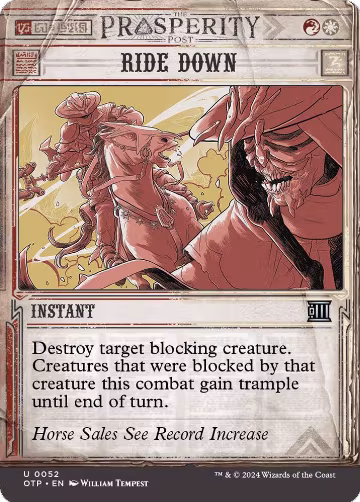 Ride Down (52), Outlaws of Thunder Junction: Breaking News — Magic card price