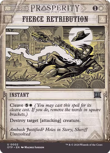 Fierce Retribution (2), Outlaws of Thunder Junction: Breaking News — Magic card price