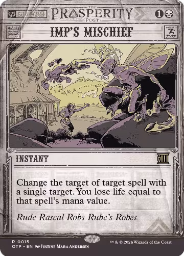 Imp's Mischief (15), Outlaws of Thunder Junction: Breaking News — Magic card price