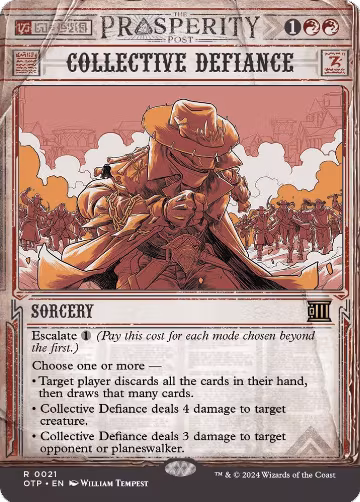 Collective Defiance (21), Outlaws of Thunder Junction: Breaking News — Magic card price
