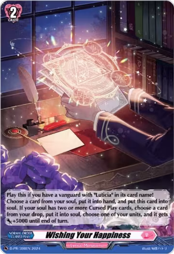 Wishing Your Happiness (Foil) (D-PR/398), D Promo Cards — Vanguard card price