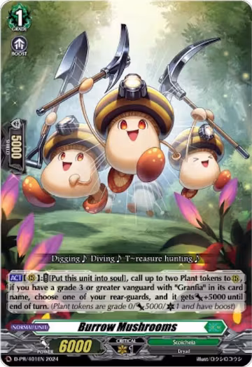 Burrow Mushrooms (D-PR/401), D Promo Cards — Vanguard card price