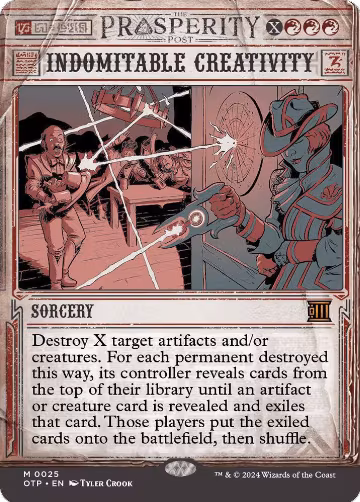 Indomitable Creativity (25), Outlaws of Thunder Junction: Breaking News — Magic card price