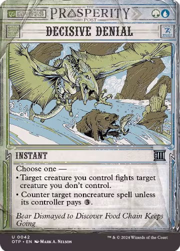 Decisive Denial (42), Outlaws of Thunder Junction: Breaking News — Magic card price