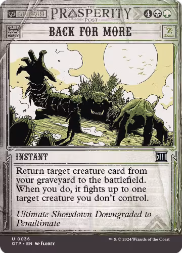 Back for More (36), Outlaws of Thunder Junction: Breaking News — Magic card price