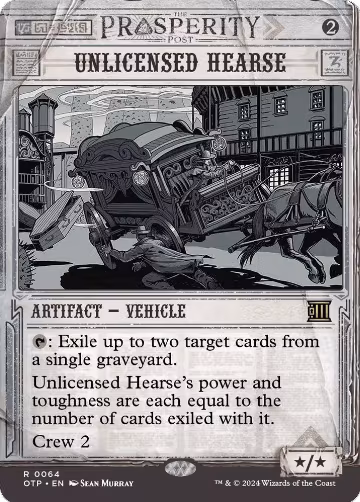 Unlicensed Hearse (64), Outlaws of Thunder Junction: Breaking News — Magic card price