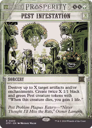 Pest Infestation (30), Outlaws of Thunder Junction: Breaking News — Magic card price