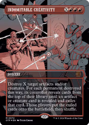 Indomitable Creativity (Textured Foil) (72), Outlaws of Thunder Junction: Breaking News — Magic card price