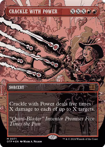 Crackle with Power (Textured Foil) (71), Outlaws of Thunder Junction: Breaking News — Magic card price