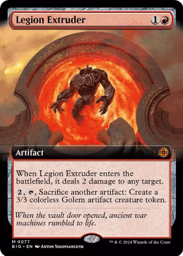 Legion Extruder (Extended Art) (77), Outlaws of Thunder Junction: The Big Score — Magic card price