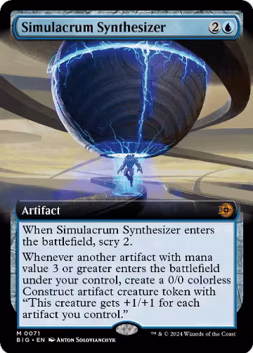 Simulacrum Synthesizer (Extended Art) (71), Outlaws of Thunder Junction: The Big Score — Magic card price