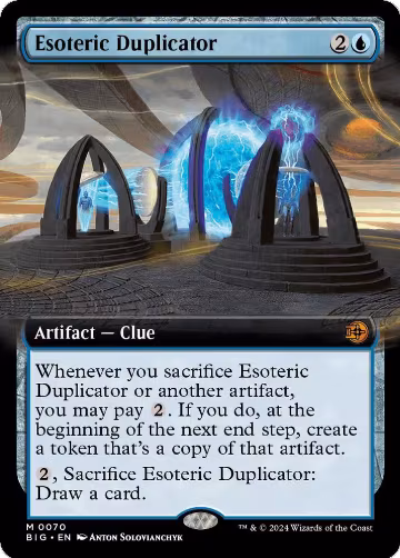 Esoteric Duplicator (Extended Art) (70), Outlaws of Thunder Junction: The Big Score — Magic card price
