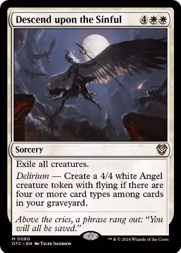 Descend upon the Sinful (80), Commander: Outlaws of Thunder Junction — Magic card price