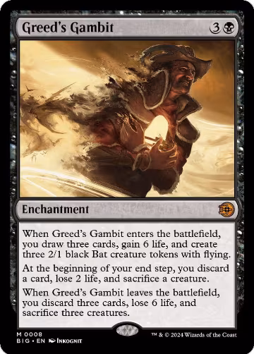 Greed's Gambit (8), Outlaws of Thunder Junction: The Big Score — Magic card price