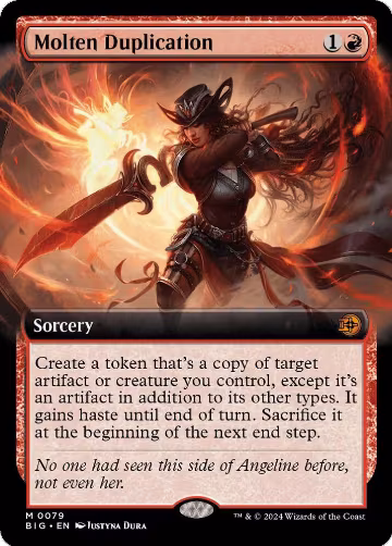 Molten Duplication (Extended Art) (79), Outlaws of Thunder Junction: The Big Score — Magic card price