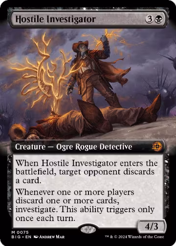 Hostile Investigator (Extended Art) (75), Outlaws of Thunder Junction: The Big Score — Magic card price