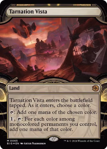 Tarnation Vista (Showcase) (Raised Foil) (65), Outlaws of Thunder Junction: The Big Score — Magic card price