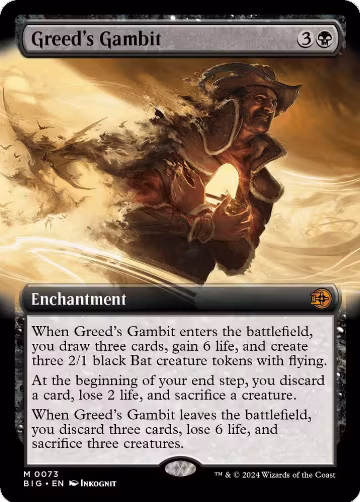 Greed's Gambit (Extended Art) (73), Outlaws of Thunder Junction: The Big Score — Magic card price