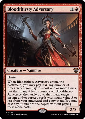 Bloodthirsty Adversary (157), Commander: Outlaws of Thunder Junction — Magic card price