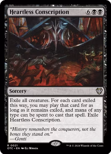 Heartless Conscription (21), Commander: Outlaws of Thunder Junction — Magic card price