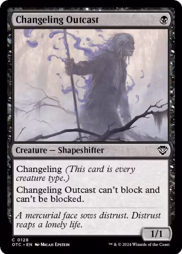 Changeling Outcast (128), Commander: Outlaws of Thunder Junction — Magic card price