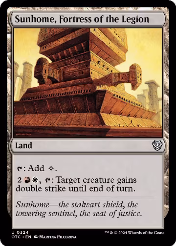 Sunhome, Fortress of the Legion (324), Commander: Outlaws of Thunder Junction — Magic card price