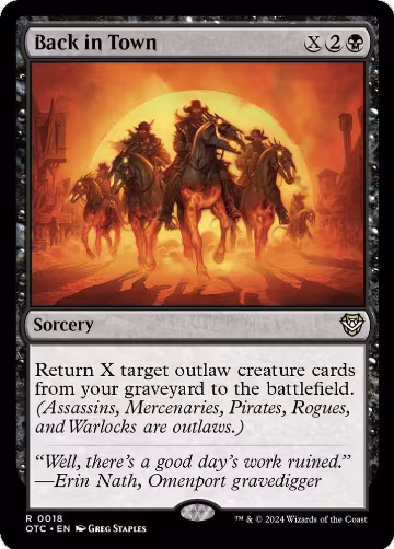 Back in Town (18), Commander: Outlaws of Thunder Junction — Magic card price