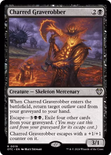 Charred Graverobber (19), Commander: Outlaws of Thunder Junction — Magic card price