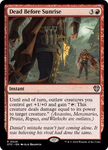 Dead Before Sunrise (26), Commander: Outlaws of Thunder Junction — Magic card price