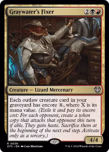 Graywater's Fixer (36), Commander: Outlaws of Thunder Junction — Magic card price