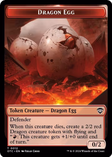 Dragon Egg // Dragon Double-Sided Token (12 // 11), Commander: Outlaws of Thunder Junction — Magic card price