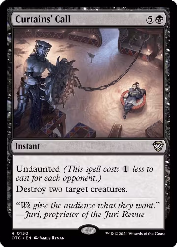 Curtains' Call (130), Commander: Outlaws of Thunder Junction — Magic card price