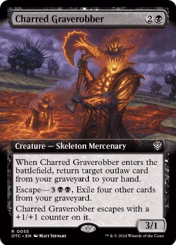 Charred Graverobber (Extended Art) (55), Commander: Outlaws of Thunder Junction — Magic card price