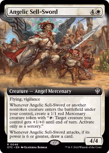 Angelic Sell-Sword (Extended Art) (46), Commander: Outlaws of Thunder Junction — Magic card price
