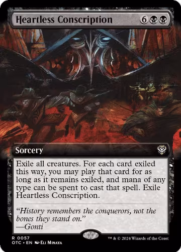 Heartless Conscription (Extended Art) (57), Commander: Outlaws of Thunder Junction — Magic card price