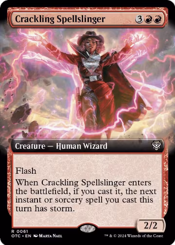 Crackling Spellslinger (Extended Art) (61), Commander: Outlaws of Thunder Junction — Magic card price