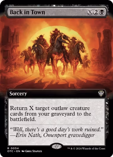 Back in Town (Extended Art) (54), Commander: Outlaws of Thunder Junction — Magic card price