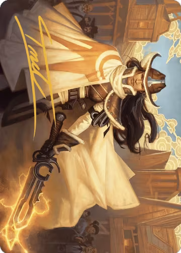 Omenport Vigilante Art Card (Gold-Stamped Signature) (3), Art Series: Outlaws of Thunder Junction — Magic card price