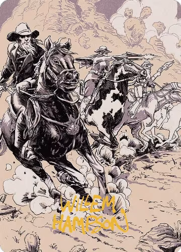 Overwhelming Forces Art Card (Gold-Stamped Signature) (40), Art Series: Outlaws of Thunder Junction — Magic card price